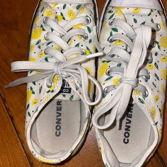 Converse Yellow Lemon Low Top Sneakers Running Shoes - Picture 6 of 11